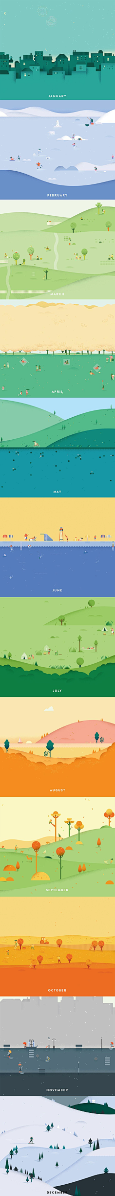 APP 背景素材 色调背景 扁平化背景 引导页背景-花瓣网|陪你做生活的设计师