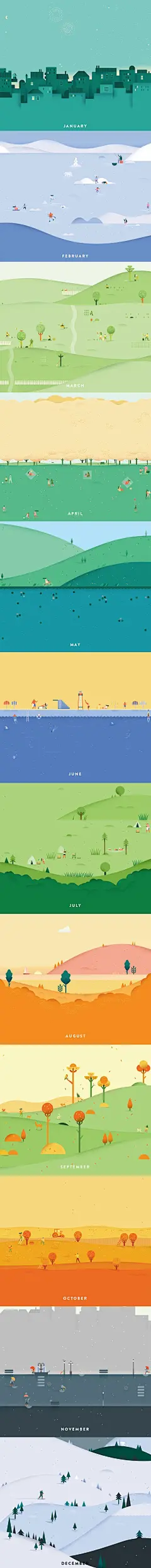 Google Calendar中的美妙插画