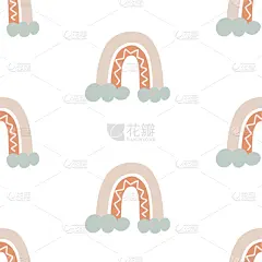 四方连续纹样,可爱的,彩虹,乱画,动物手,华丽的,背景分离,纺织品,灵感,简单