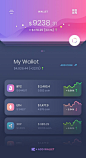 some new wallet UI design, done in Sketch