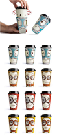 美国的backbone branding为Gawatt 外带咖啡专门设计的表情杯，只要转动杯子，就可以表现出想要表现的情绪
