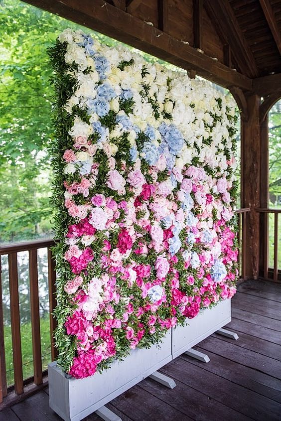 A flower wall is the...