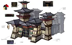 Q版卡通写实/CG场景建筑原画设定/韩国游戏场景网游设计手稿资料-淘宝网