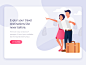 Travel app landing page on Behance