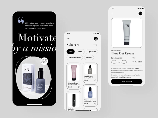 Skincare mobile app ...