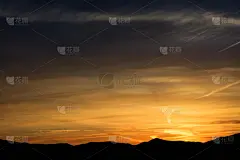 山,黎明,暗色,宏伟,天空,美,贺卡,水平画幅,云,无人