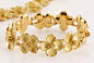 TIFFANY & Co Yellow Gold Dogwood Necklace and Bracelet Set image 3