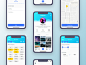 Fresh UI design for a Social App network icons profile categories step ui clean design concept app