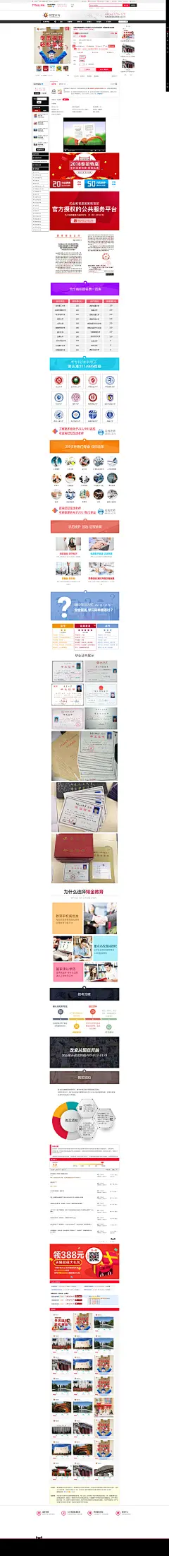 知金教育网络教育 学历提升大专升本科证自考 学信网可查 报名费-tmall.com天猫