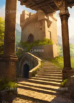 中世纪宫殿游戏场景AI插画海报高清图片素高清模板免费下载-趣麦麦图