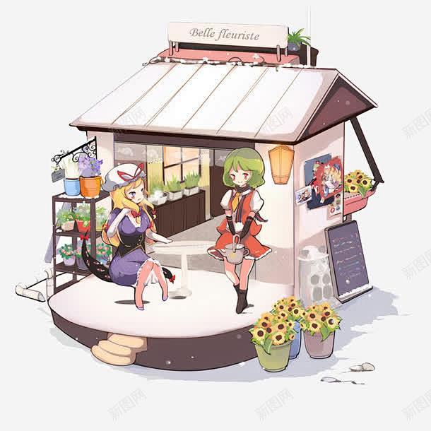 咖啡店里的女仆高清素材 平面 设计图片 ...