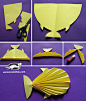 【折纸小鱼儿手工宝宝手工】2 Accordion-Fold Paper Fish : children activities, more than 2000 coloring pages @予心木子 