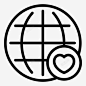 全球心脏最喜爱的网络全球网络图标 免费下载 页面网页 平面电商 创意素材