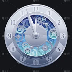 齿轮发条，分针，时针，复古钟表元素