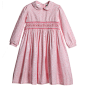 Pink Floral Hand Smocked Cotton Dress, Sarah Louise, Girl