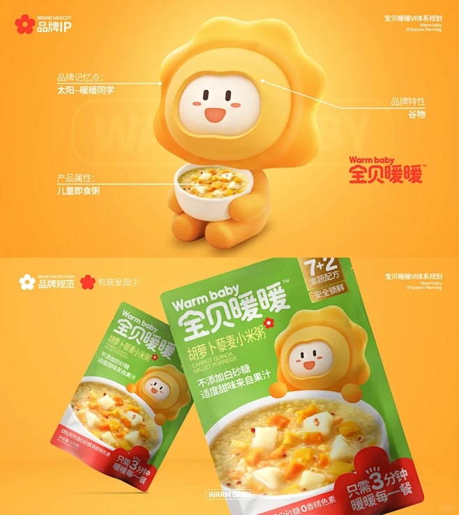 可爱IP真的有用！2个渠道的儿童粥包装设...