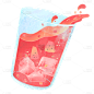 手绘-果汁饮品美食元素贴纸2