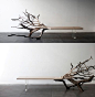 Created by designer Benjamin Graindorge, FallenTree is a minimalist bench made from little more than a slab of glass and a carefully carved oak tree. Graindorge chose to leave the orignal branches from the tree intact as support on one end of the bench as