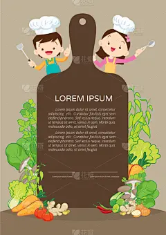 儿童,教室,女儿,可爱的,菜单,家庭,父母,烹调,设计