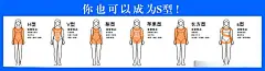 女孩身型对比图  - 源文件下载【酷图网】女孩身型对比,简笔画,S型身材,减肥,瘦身,美容图,美女,好身材