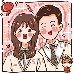 [我要变成装饰画]定制装饰画手绘头像二次元卡通漫画情侣婚礼礼物-淘宝网