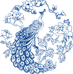 中国风传统青花瓷纹样花(10).png图片