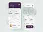 Financial UI Concept - app illustration minimalist mobile app app design application prototype ui kit financial app mobile app concept ux ui design