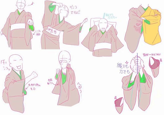 16:13:05和服参考素材(服饰,衣服褶皱,头发,飘动)苜棉三三该采集也在