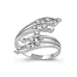 Sterling Silver Clear Cubic Zirconia Abstract Tall CZ Ring  size 10 >>> For more information, visit image link.