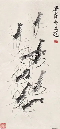大师齐白石《虾》赏析