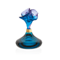 Daum Crystal Arum Bleu Nuit : Subtle and elegant, the Arum collection imposes its style in Maison Daum's new floral collection. Depicting a Mediterranean flower of the Araceae family, Daum creates a series where the crystal blends with the curves of the f