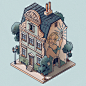 architecture art Collection Digital Art  Drawing  ILLUSTRATION  Isometric isometry nft Procreate