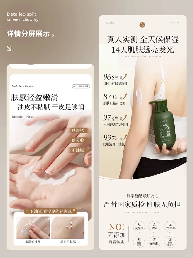 电商详情页设计 | 身体乳 - 小红书