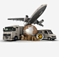 货物高清素材 仓库 包装 地球 打包 表 货架 货车 飞机 高清图片 免抠png 设计图片 免费下载