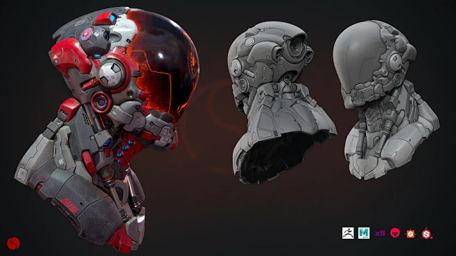 My mecha work-花瓣网