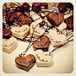 Valentines Wood Charms 