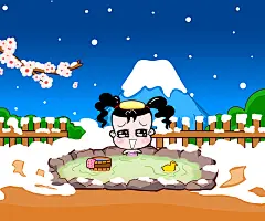 #妞妞淘壁纸#_#温泉##卡通##动漫##可爱##雪#