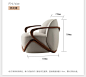 Giorgetti 北欧设计师单人沙发椅躺椅实木胡桃木新中式意式休闲椅-淘宝网
