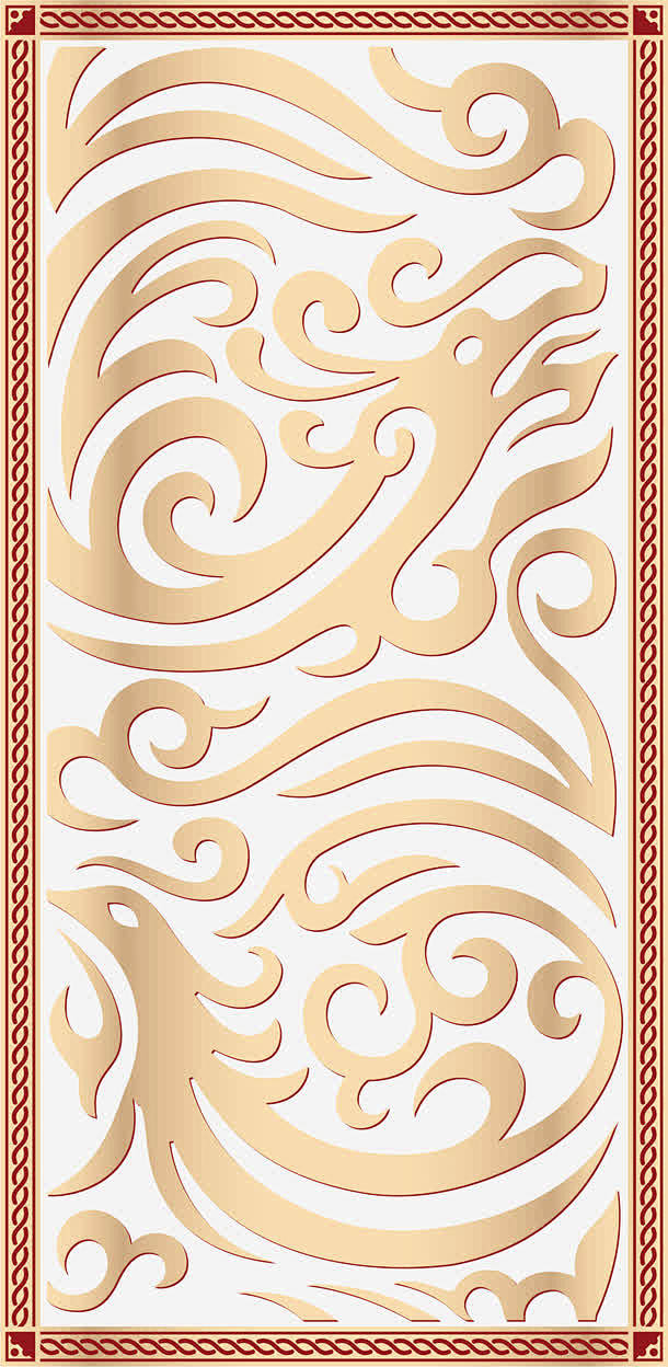 中国风华丽龙凤花纹高清素材中国风凤凰图腾最炫民族风民族图腾花纹