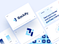 Backify Logo Design blue branding design brand identity brand design b