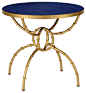 Chelsea House Bamboo Antique Gold Side Table Lapis 382485 side-tables-and-end-tables