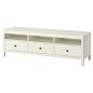 HEMNES 汉尼斯 电视柜 白色漆 -IKEA : 实木制作，散发自然气息。