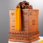 贵州茅台酒80年木雕盒，花梨木浮雕制作。工艺精美，可用于茶、酒等包装的木质... - 找好包装，上包联网