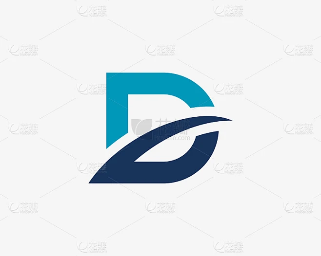 字母D标志设计矢量插图设计编辑可调整大小EPS 10素材-花瓣网