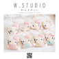 W.studio甜品翻糖霜饼干婚礼生日伴手礼hellokitty粉蓝温暖礼盒