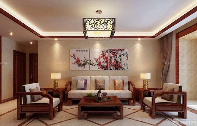 中式风格掌上明珠沙发设计图片 #客厅#