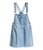 H&M Denim dress £19.99 : &DENIM. Short dress in washed denim with worn details, adjustable braces, side pockets, one breast pocket, and buttons at the sides.