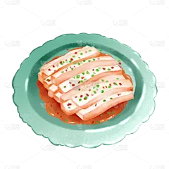 手绘中华小吃贴纸-凉粉