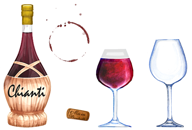 葡萄酒, 水彩, 红葡萄酒, 红酒杯, ...