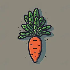 胡萝卜蔬菜手绘矢量插画 【酷图网】胡萝卜,蔬菜,植物,食物,手绘,插图,矢量,涂鸦,卡通,插画,简笔画,儿童插画,logo,图标,图形,元素,图样,形状